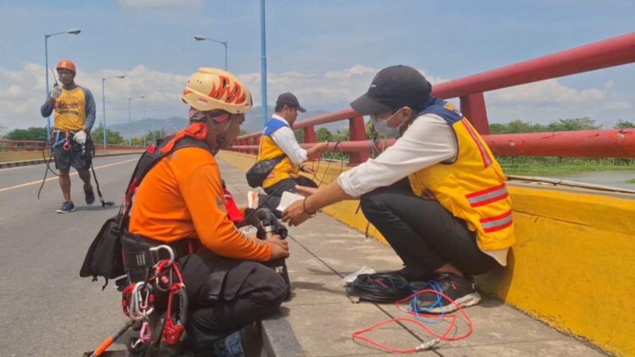 Persiapan Uji Beban, Jembatan Semampir Kota Kediri Ditutup Sementara