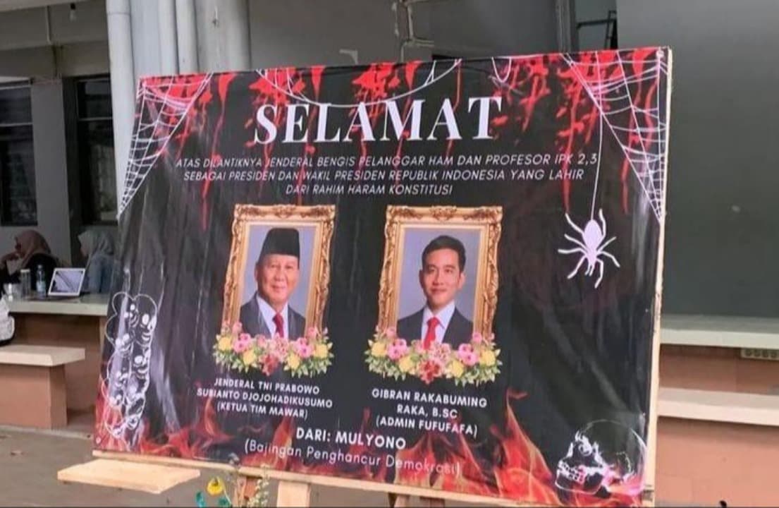 Imbas Kritik Pelantikan Prabowo-Gibran Lewat Karangan Bunga, BEM FISIP Unair Dibekukan