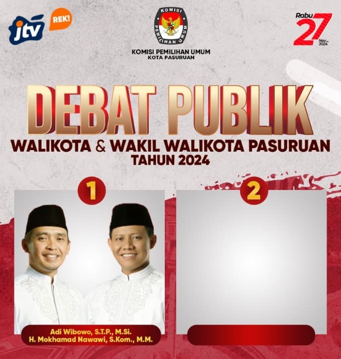 Jtv Siarkan Debat Publik Pertama Pilwali Kota Pasuruan, Strategi dan Inovasi Paslon Adi Wibowo-Nawawi