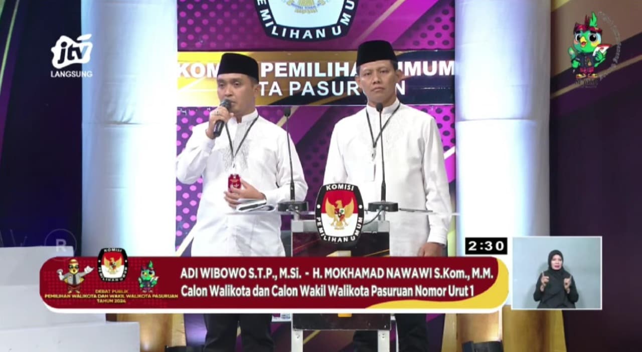 Mengulik Visi dan Misi Adi Wibowo-Nawawi dalam Debat Publik Perdana Pilwalkot Pasuruan 2024