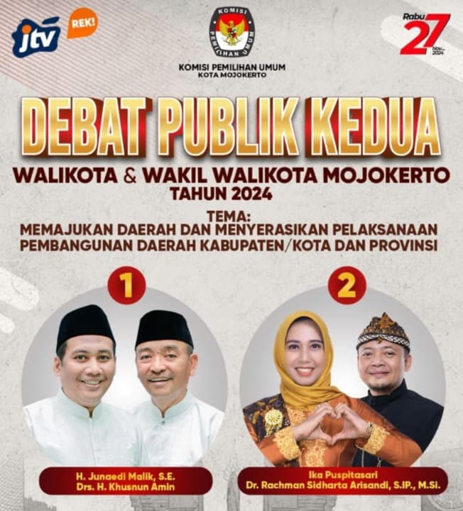 Jtv Siarkan Langsung Debat Kedua Pilwali Kota Mojokerto