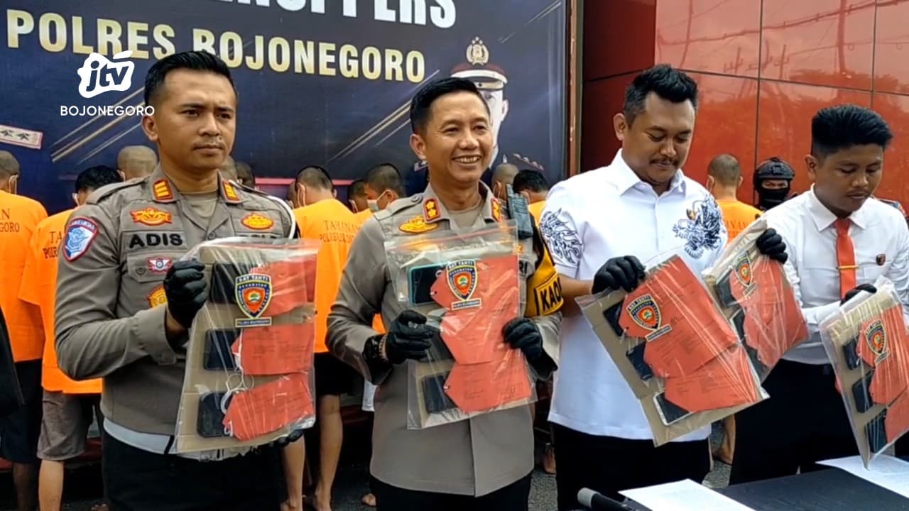 Polres Bojonegoro Amankan 20 Tersangka Judi Online