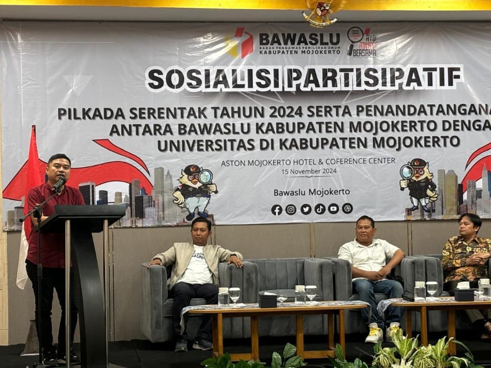 Bawaslu Kabupaten Mojokerto Terima 11 Kasus, Satu Dilimpahkan ke Kejaksaan