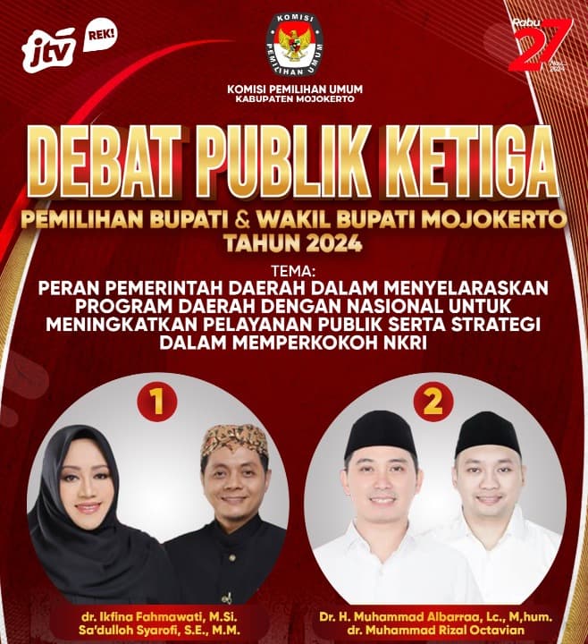 Malam Ini, Paslon Idola dan Mubarok Beradu Gagasan Peningkatan Pelayanan Publik Dalam Debat Publik Ketiga