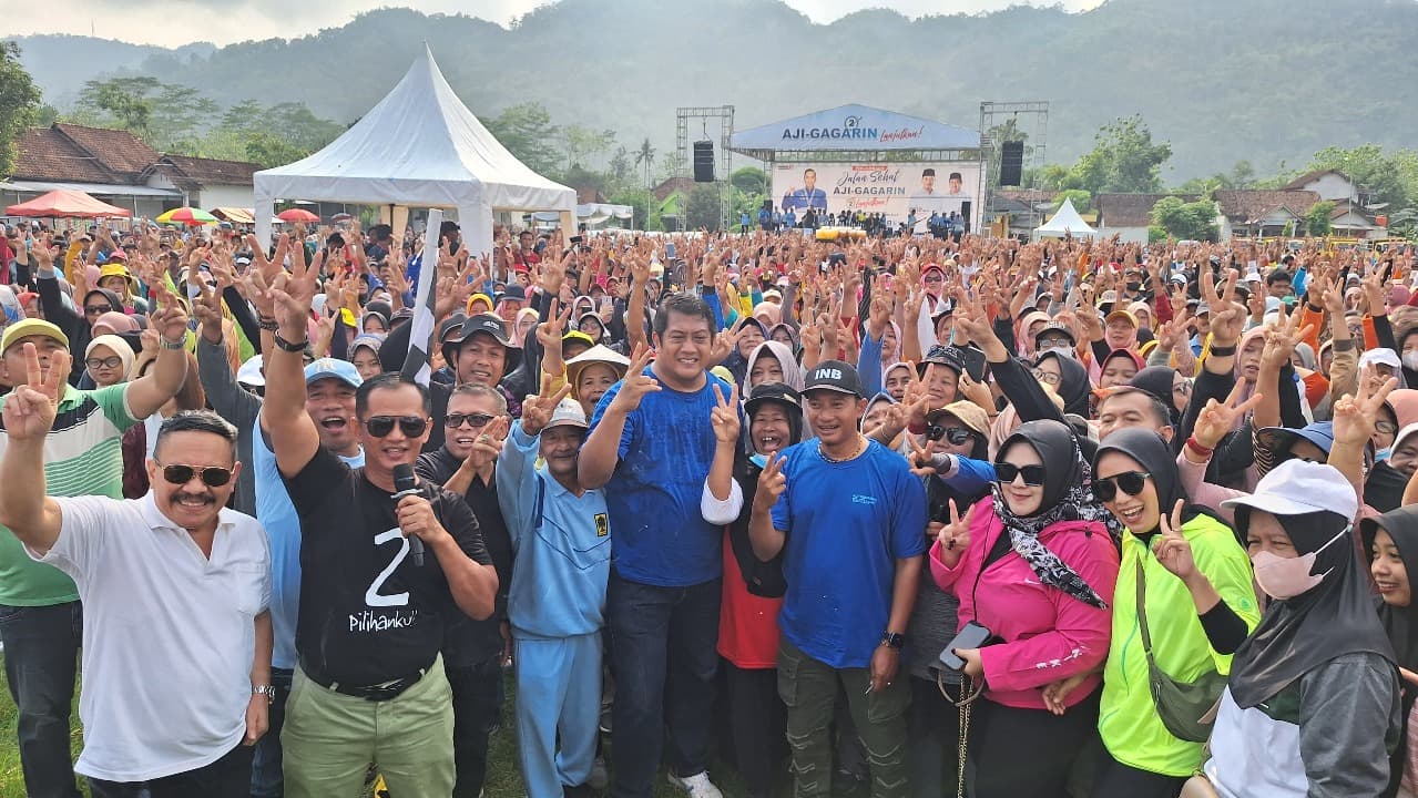 Ribuan Warga Meriahkan Kampanye Pamungkas Aji-Gagarin di Ngadirojo