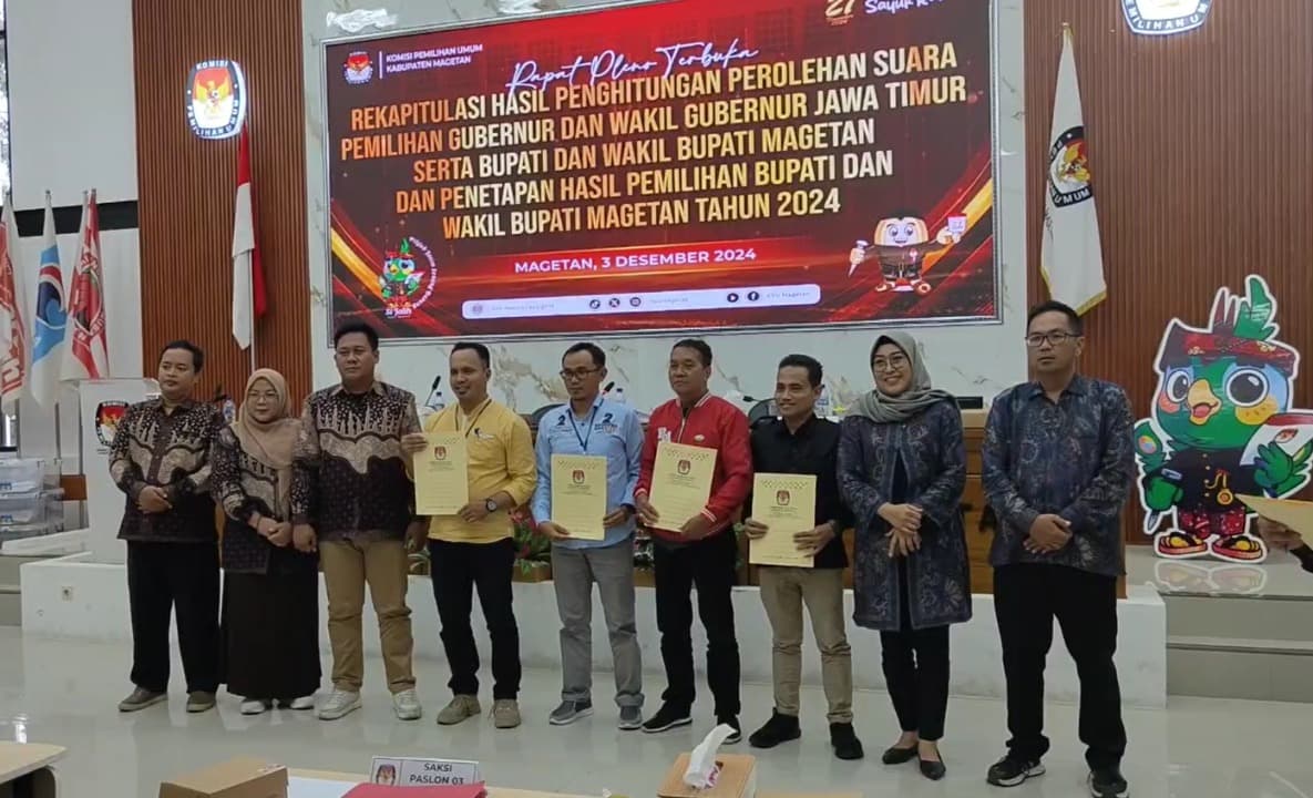 KPU Magetan Gelar Rapat Pleno Rekapitulasi Hasil Pilkada 2024