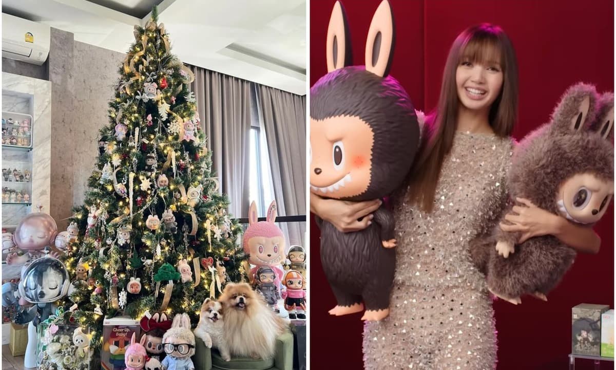 Lisa BLACKPINK Hiasi Natal dengan Gaya Unik Bertema Labubu