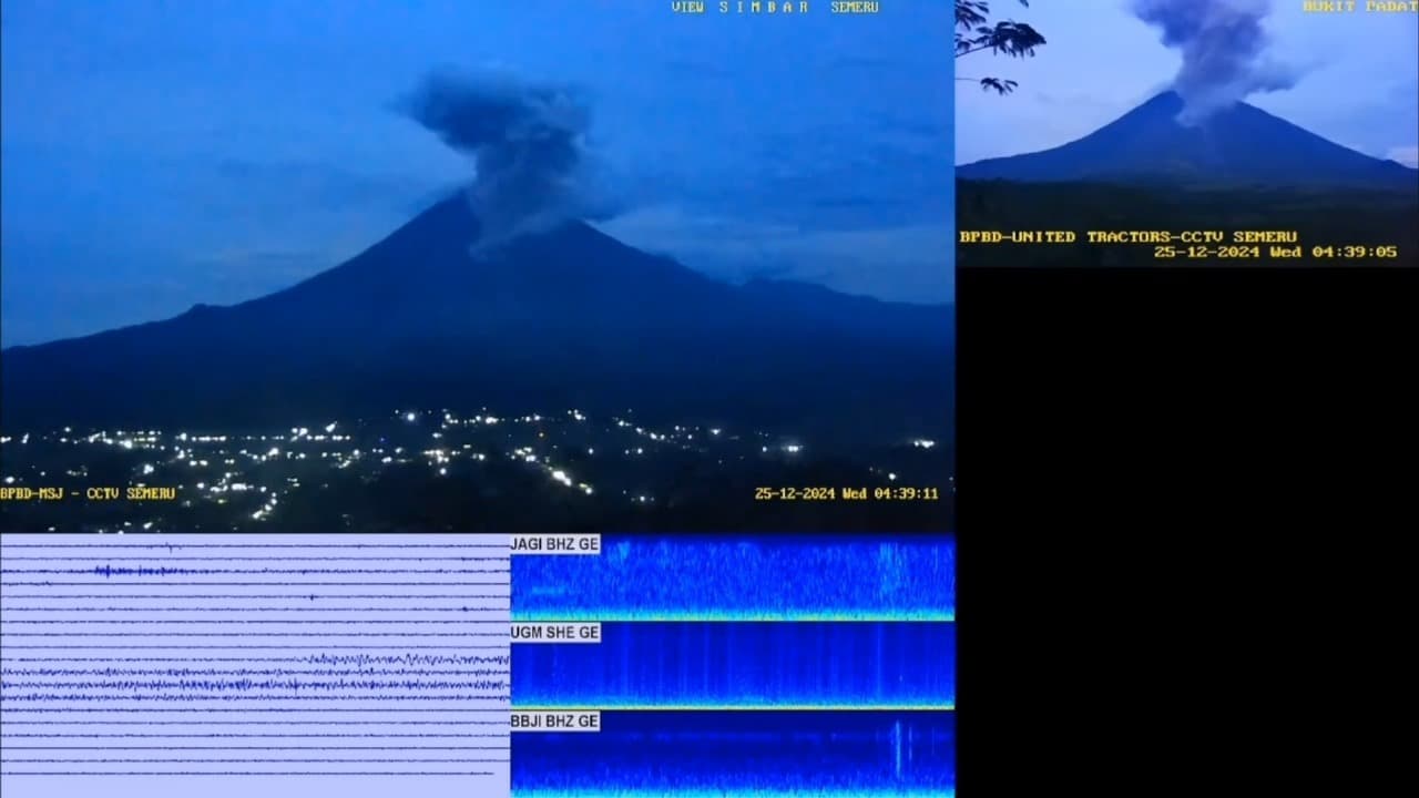 Semeru Erupsi, Luncurkan Awan Panas Sejauh 2000 Meter ke Besuk Koboan