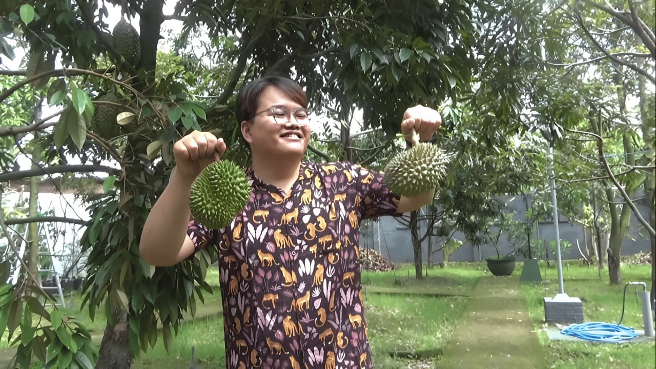 Mengukir Kesuksesan, Pemuda Jombang Buat Kebun Durian Premium di Dataran Rendah