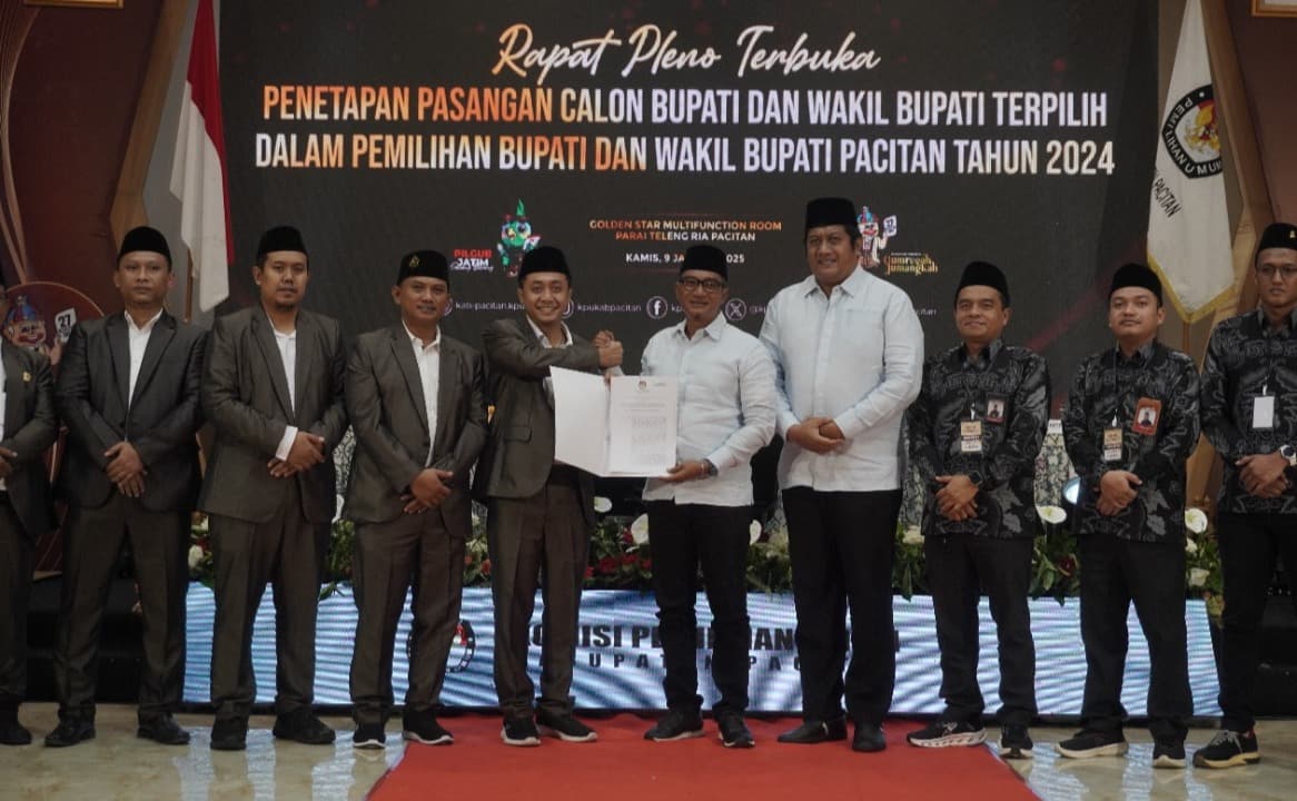 Aji-Gagarin Ditetapkan Sebagai Bupati dan Wakil Bupati Pacitan 2025-2030