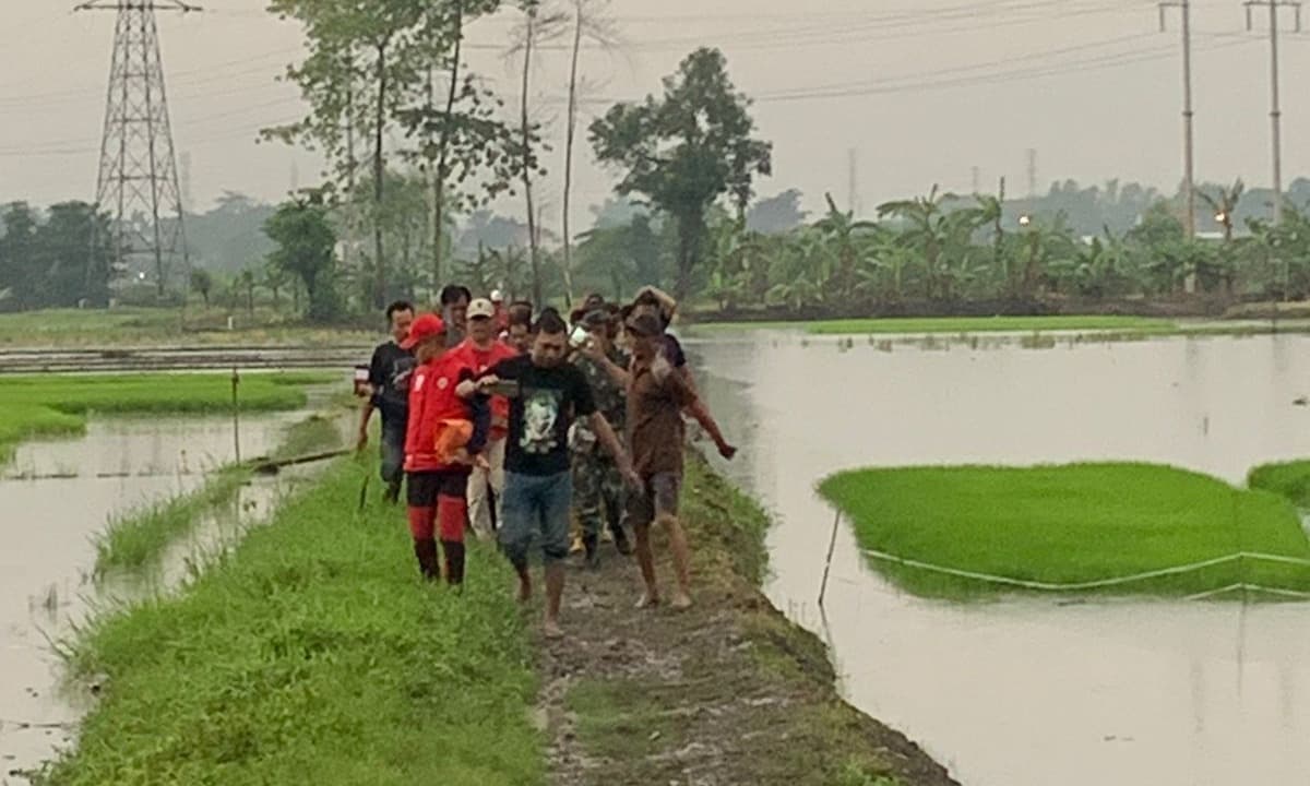 Berada di Sawah saat Hujan, Petani di Mojokerto Tewas Tersambar Petir