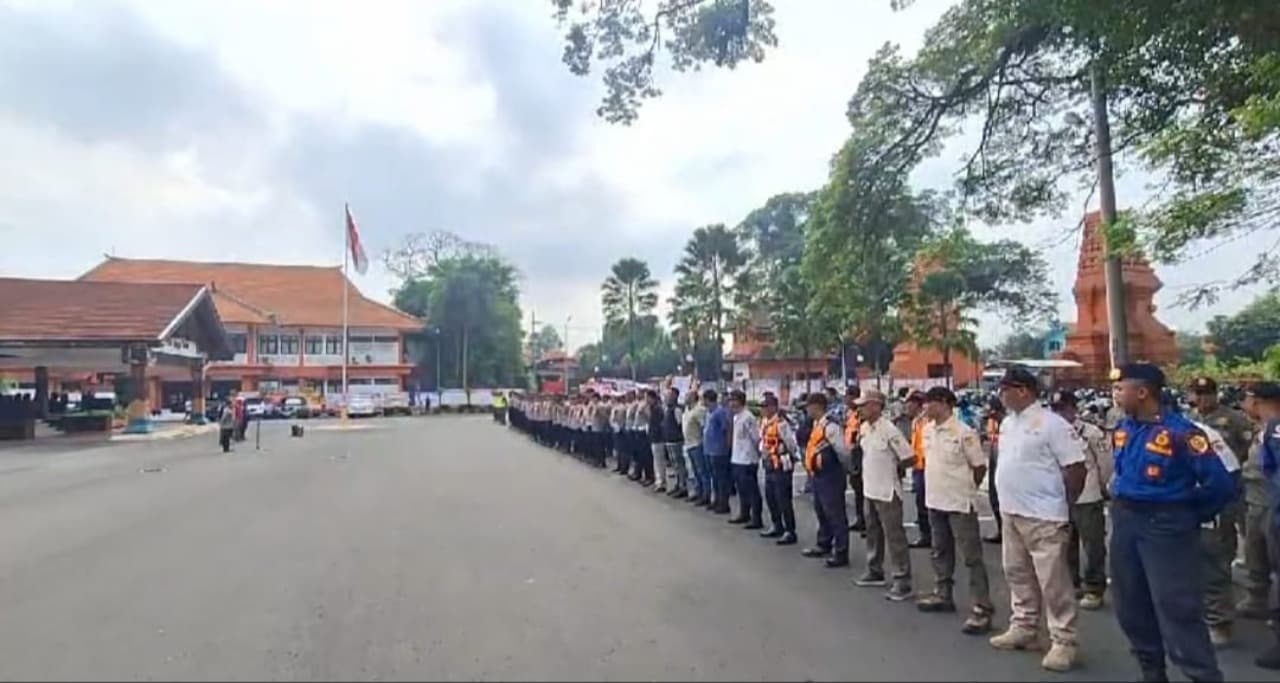 Gus Barra-dr Rizal Dilantik, 150 Personel Amankan Pemkab Mojokerto