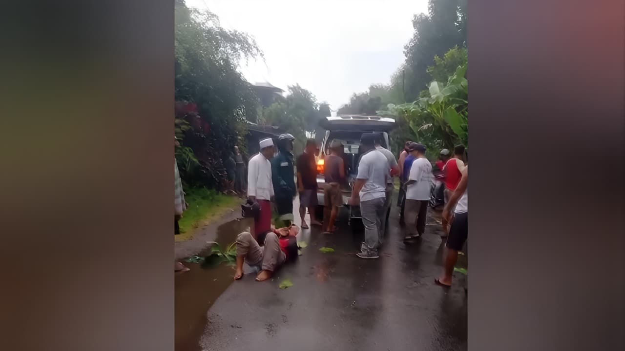 Tertimpa Pohon Jati, Pengendara Motor di Jombang Selamat