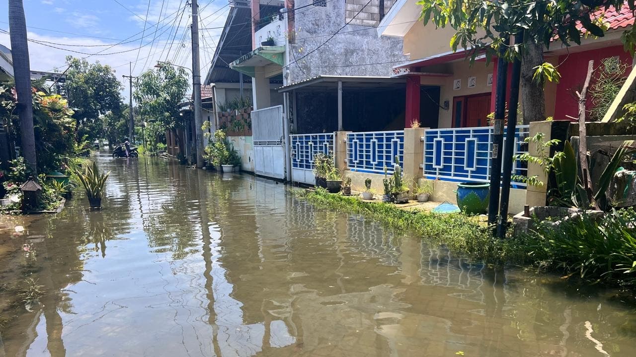 Banjir di Perum Sentra Alam Candi Sidoarjo Sudah 4 Hari Belum Surut, 48 Lansia Sakit