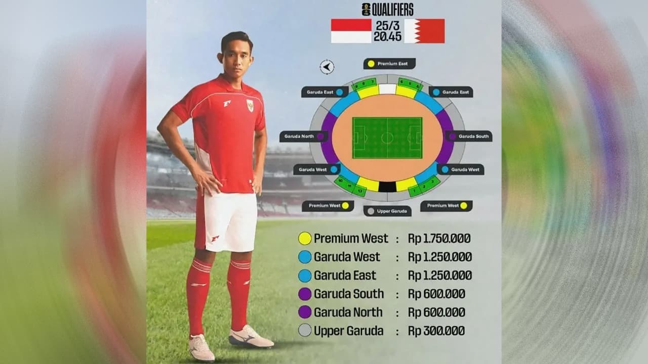 Tiket Indonesia vs Bahrain Sudah Bisa Dibeli, Termahal Rp 1,75 Juta