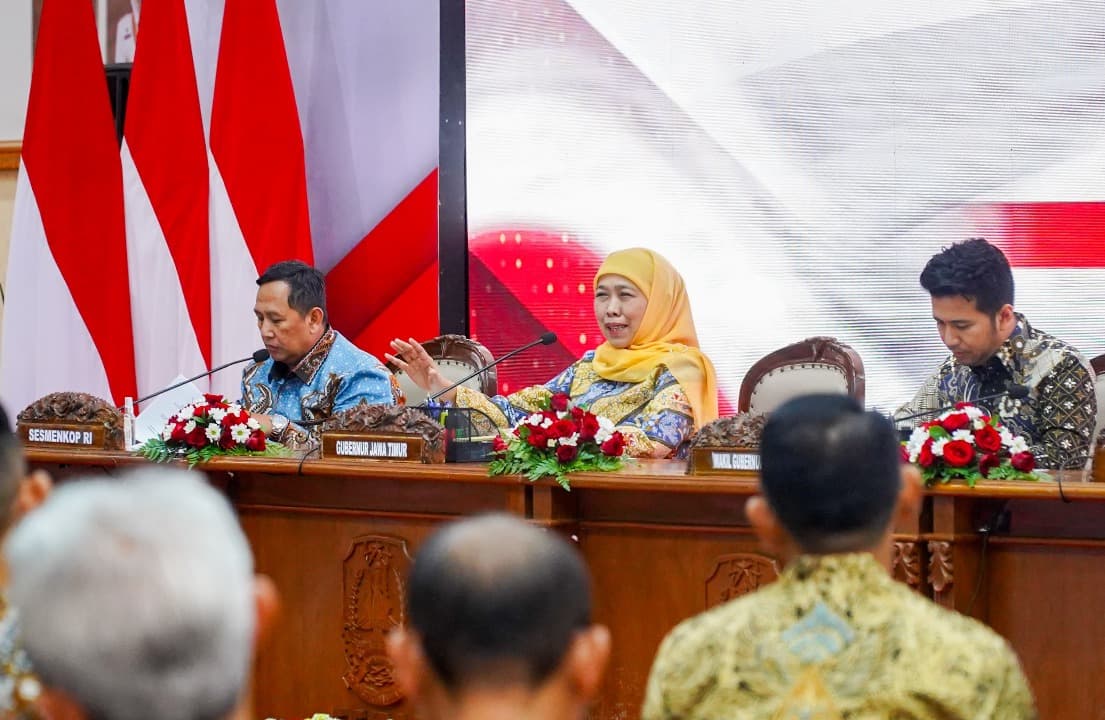 Gubernur Khofifah Optimis Koperasi Desa Merah Putih Dorong Pertumbuhan Ekonomi