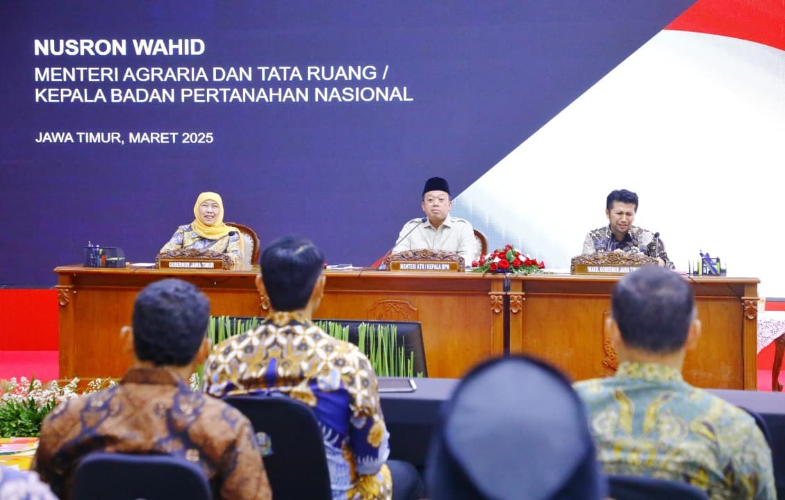 Menteri Nusron Imbau Pemda se-Jawa Timur Tuntaskan Rencana Detail Tata Ruang