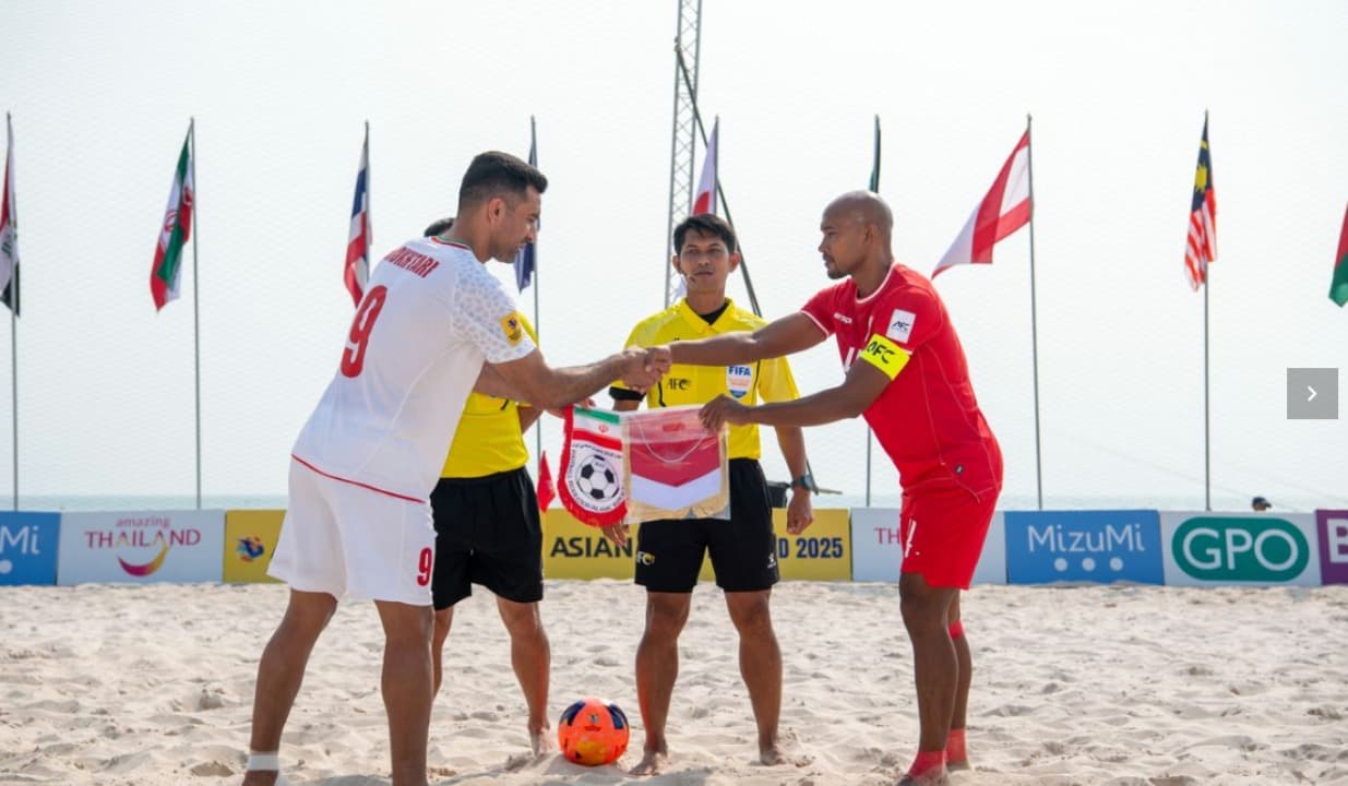 Indonesia dicukur Juara bertahan Iran 12 - 2 di AFC Beach Soccer Asian Cup 2025