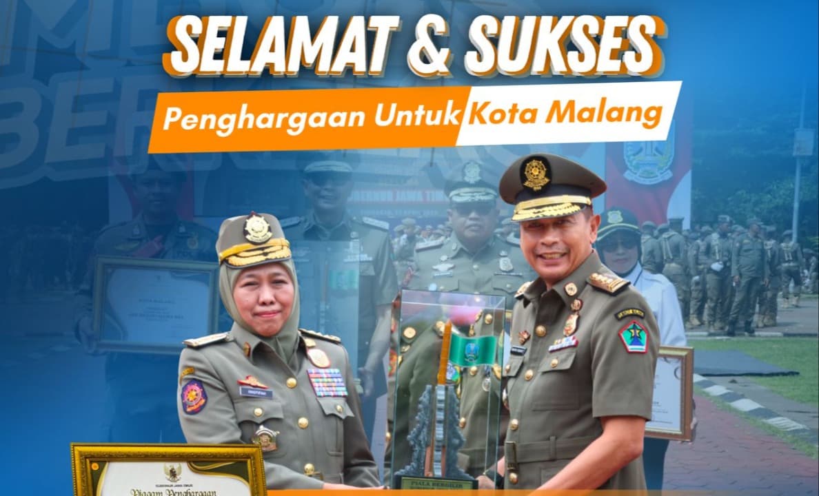 Kota Malang Borong Tiga Penghargaan Sekaligus, Walikota Wahyu: Trantibumlinmas Harus Jadi Semangat Bersama