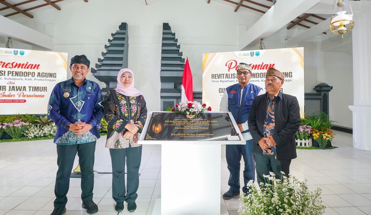 Gubernur Khofifah Resmikan Revitalisasi Pendopo Agung Ngadisari