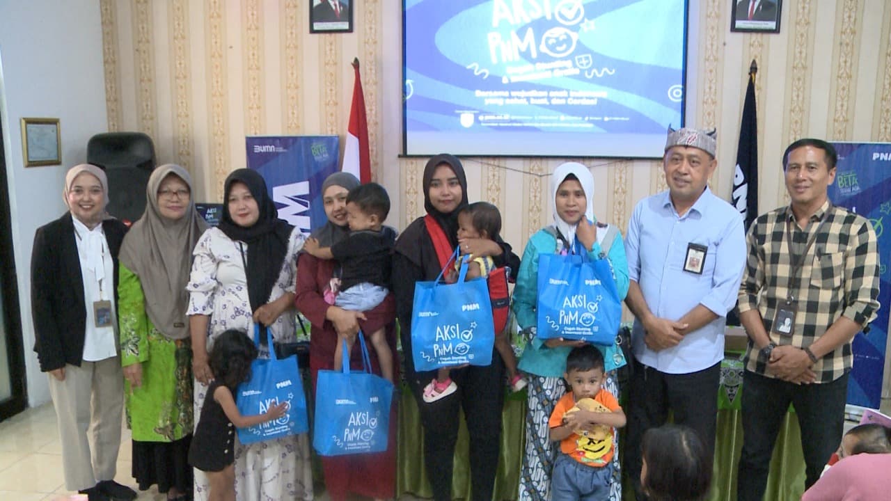 Pra HUT ke 26 PNM Banyuwangi Gelar Aksi Cegah Stanting dan Imunisasi Gratis