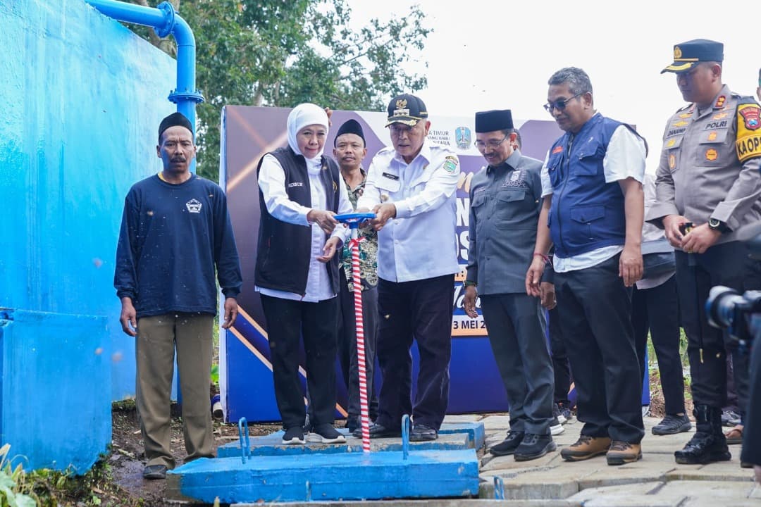Atasi Krisis Air Bersih di Malang, Gubernur Khofifah Resmikan SPAM Singosari