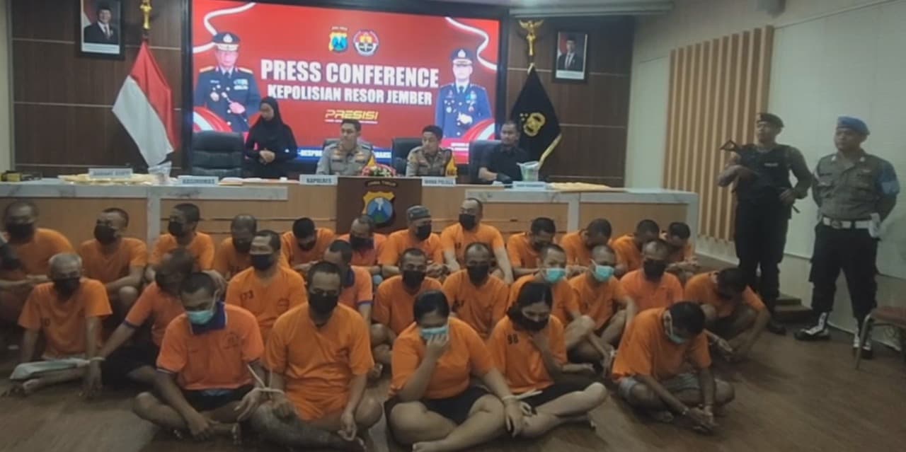 Puluhan Tersangka Pengedar Narkotika Diamankan Polisi