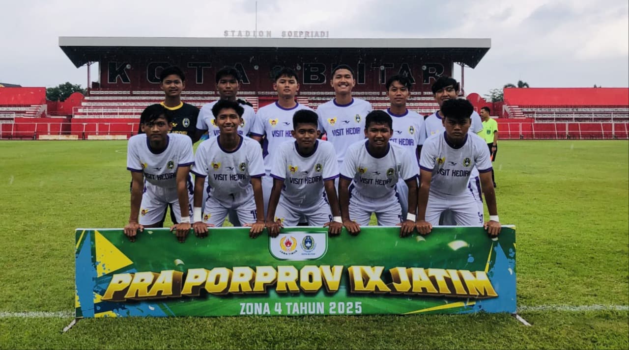 Tim Sepakbola Kota Kediri Bantai Kabupaten Blitar 6-0 Diajang Pra Porprov Jatim
