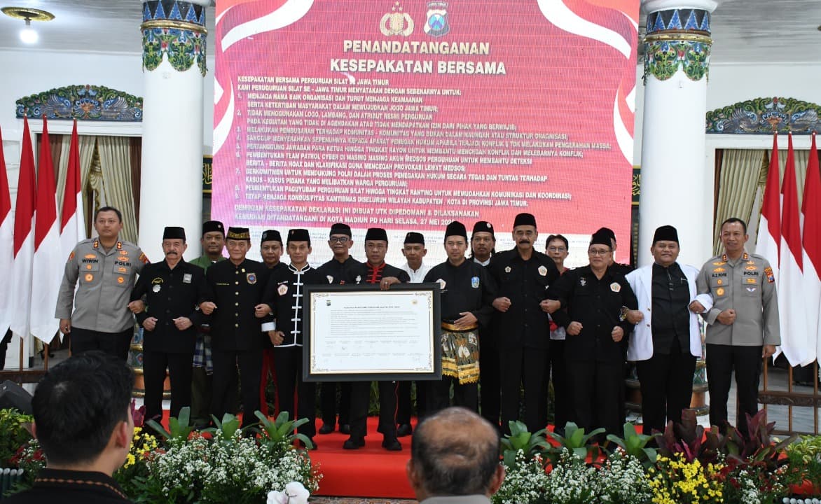 14 Perguruan Silat di Jatim Sepakat Jaga Kamtibmas Jelang 1 Suro