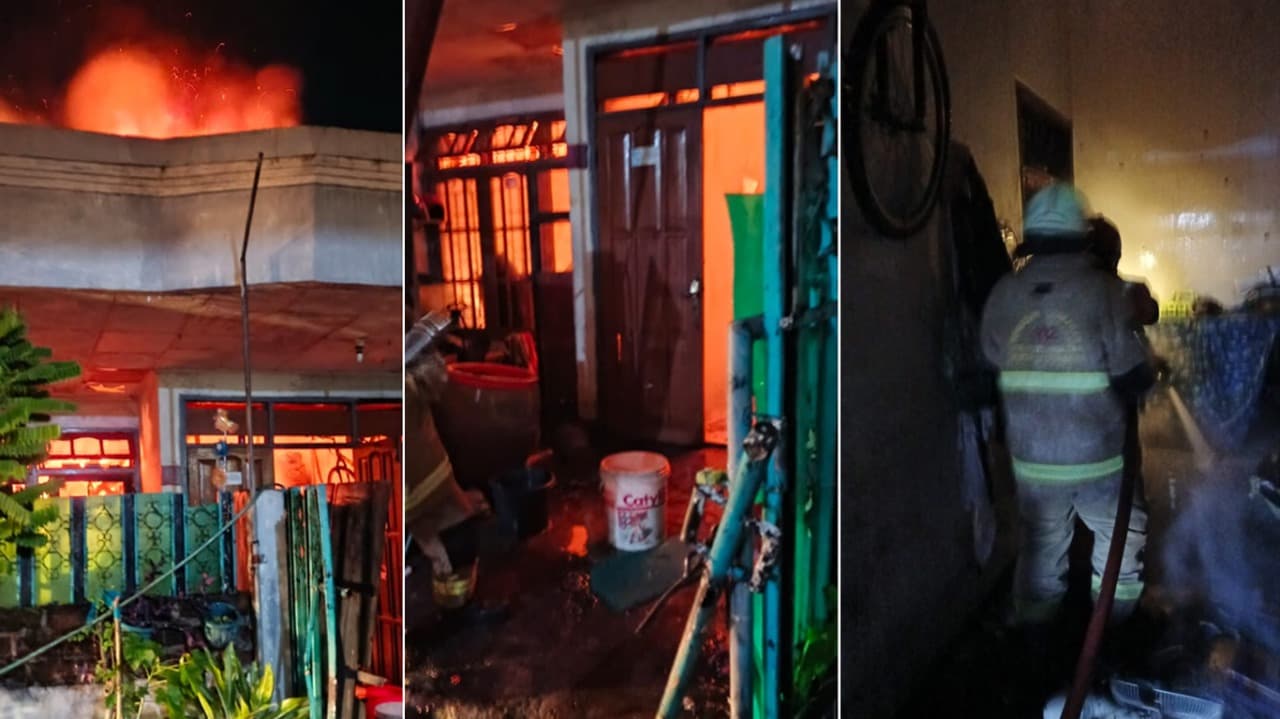 Rumah Dua Lantai di Tambaksari Surabaya Terbakar, Satu Orang Luka Ringan