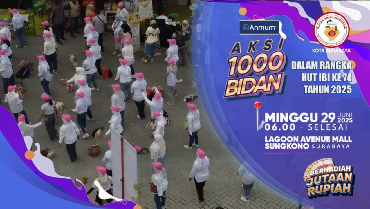 Aksi 1000 Bidan Meriahkan HUT IBI ke-74 di Surabaya, Hadirkan Lomba Memasak hingga Pemecahan Rekor MURI