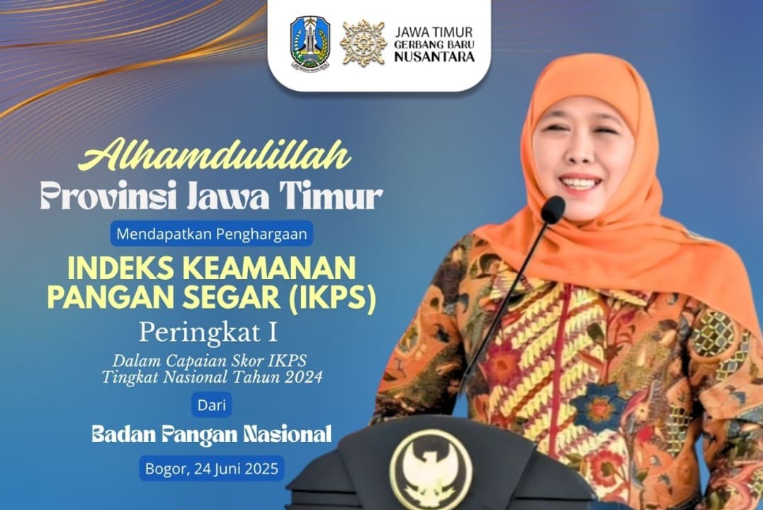 Jawa Timur Raih Peringkat Pertama Nasional Indeks Keamanan Pangan Segar