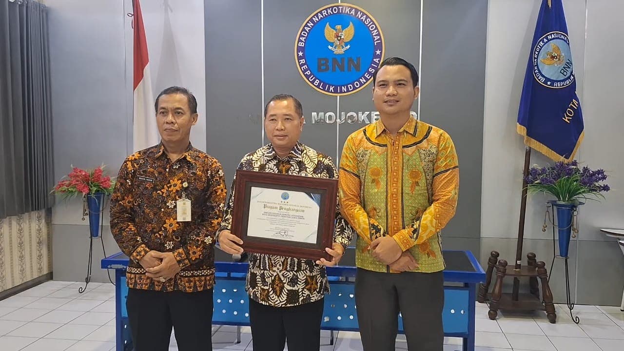 BNN Kota Mojokerto Raih Penghargaan Nasional atas Komitmen Berantas Narkoba
