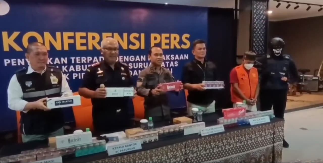 Bea Cukai Pasuruan Gagalkan Penyelundukan 1,4 Juta Batang Rokok Ilegal ke Bali