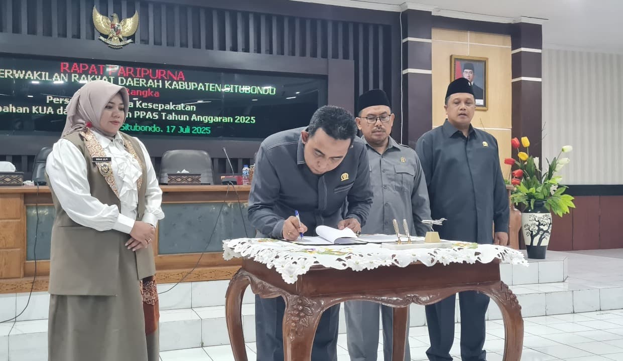 DPRD dan Pemerintah Kabupaten Situbondo Sepakati Perubahan PPAS 2025, Fokus pada Penghargaan Atlet dan Infrastruktur