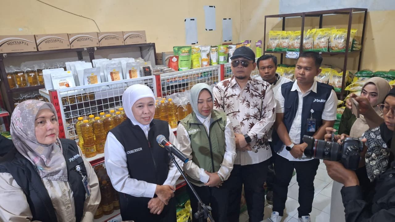 Jelang Peluncuran Serentak oleh Presiden, Gubernur Khofifah Tinjau Koperasi Merah Putih di Kota Mojokerto