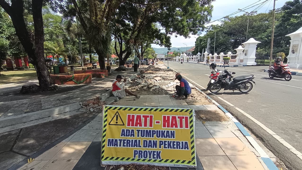 Anggaran Dipangkas Drastis, Revitalisasi Alun-Alun Pacitan Tetap Dilanjutkan