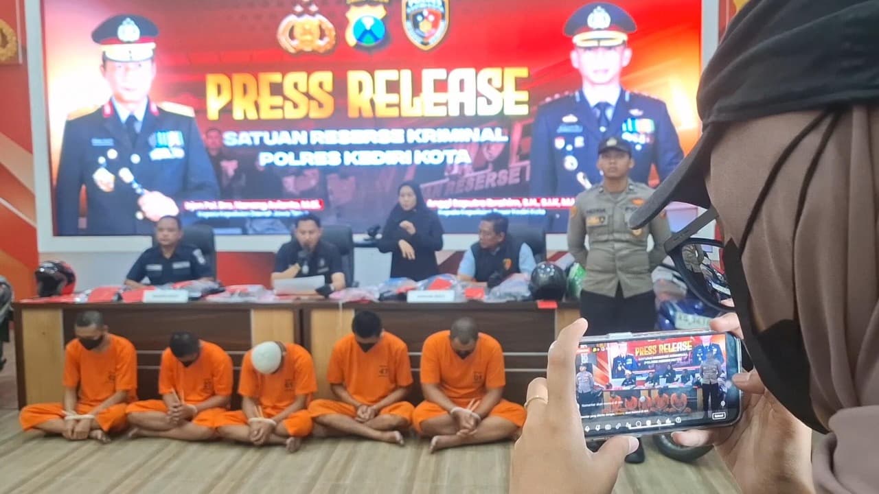 Satreskrim Polres Kediri Kota Ungkap 3 Kasus: Pengeroyokan dan 2 Curat