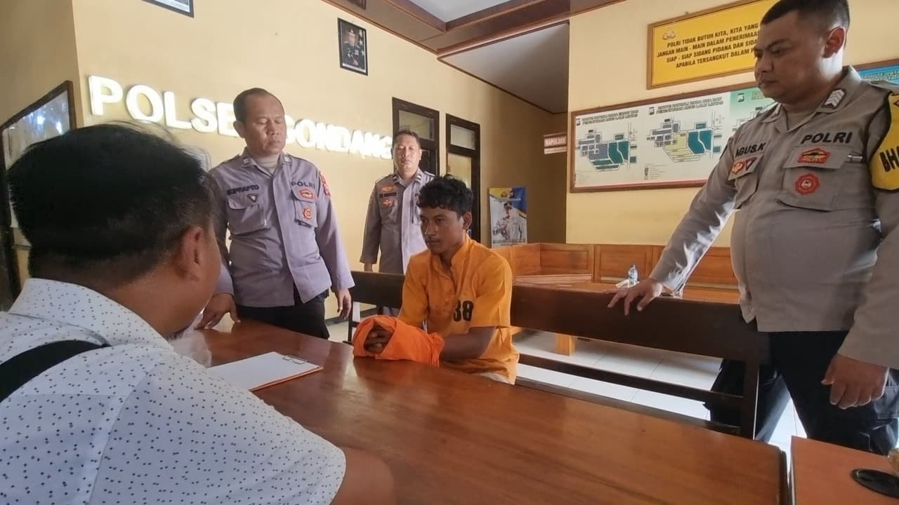 Maling Motor Spesialis Sawah Dibekuk Saat Servis Motor Curian di Nganjuk