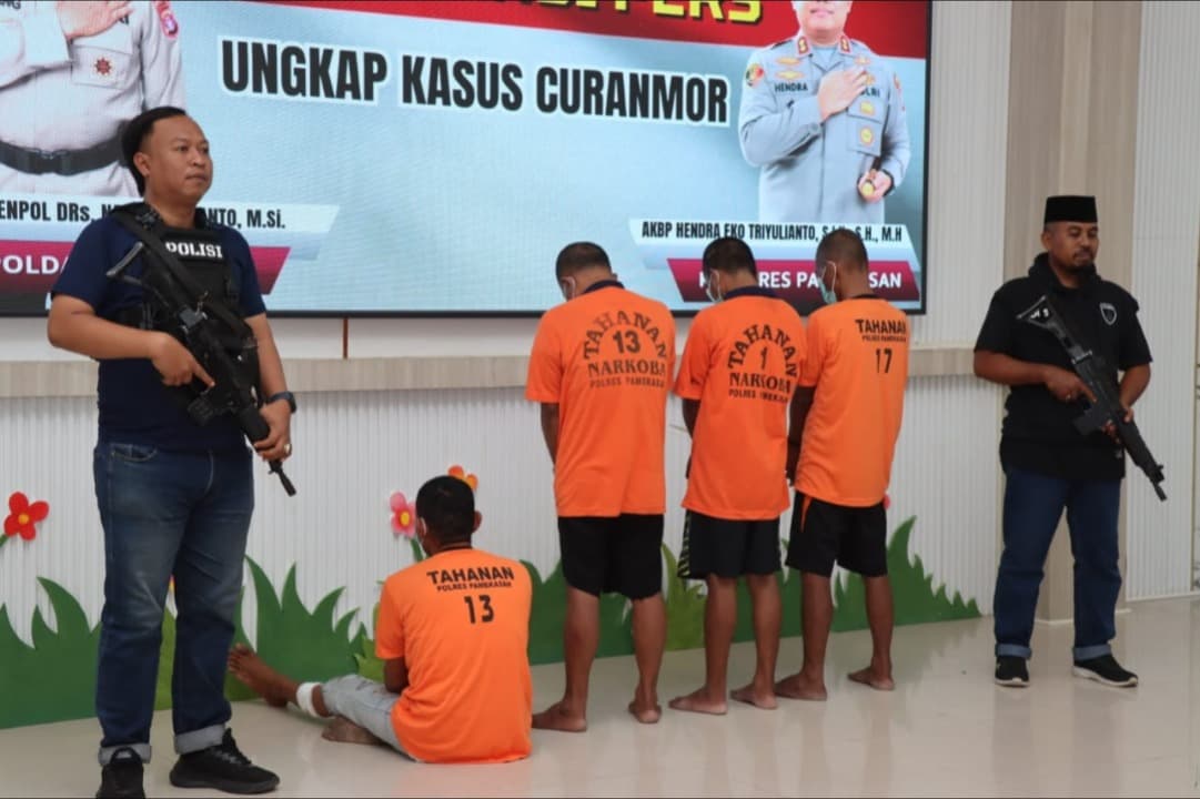 Meresahkan Warga, Polisi Amankan 5 Pelaku Curanmor, Satu Dihadiahi Timah Panas