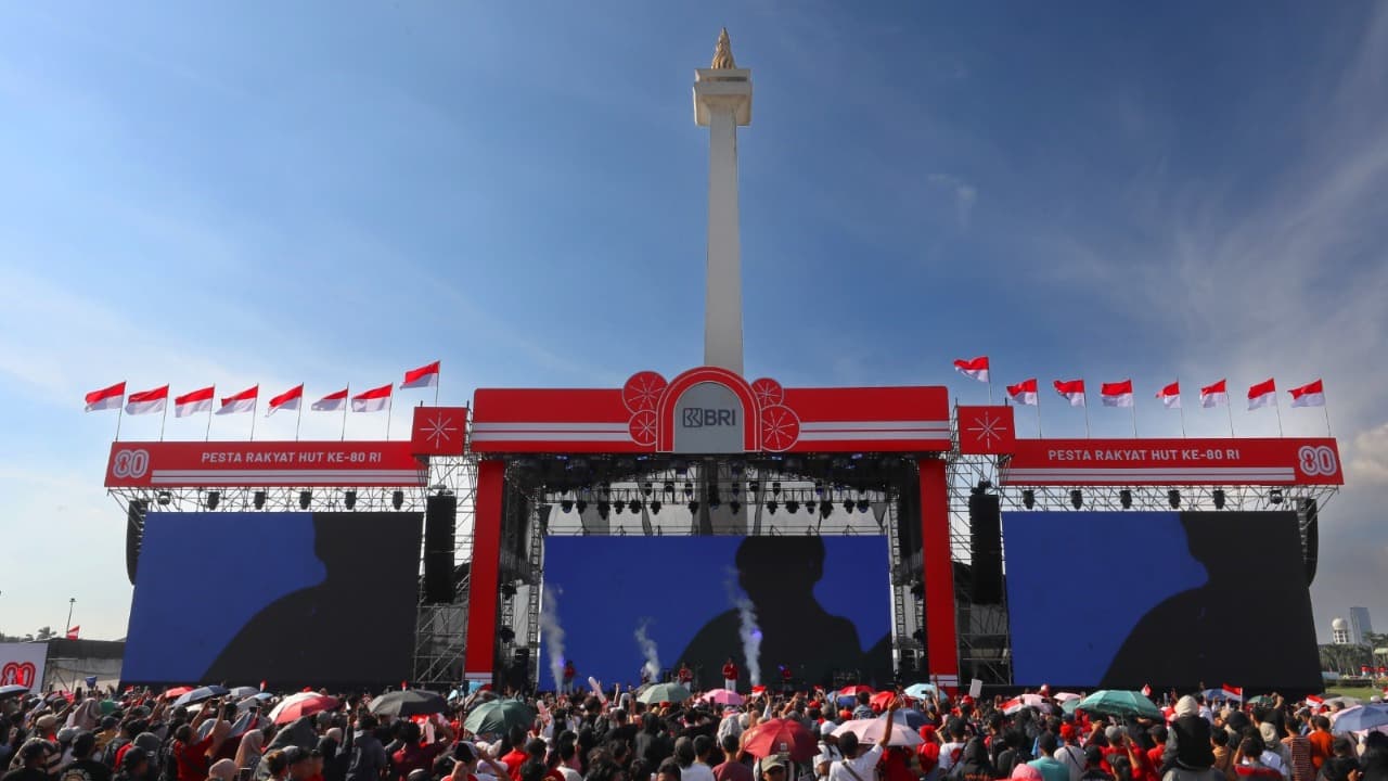 Gelar Panggung Hiburan di Monas, BRI Turut Sukseskan Pesta Rakyat & Karnaval HUT ke-80 RI