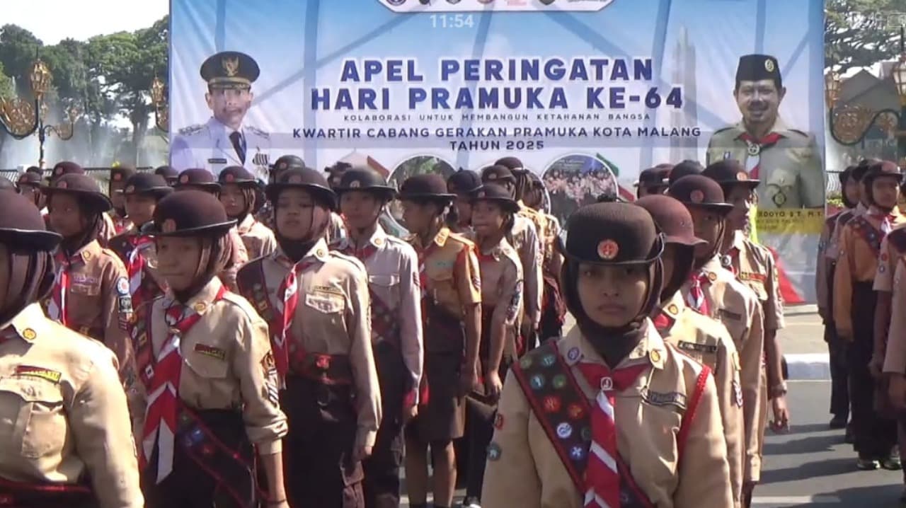 Apel Hari Pramuka Balaikota Malang, 870 Pramuka Garuda dilantik