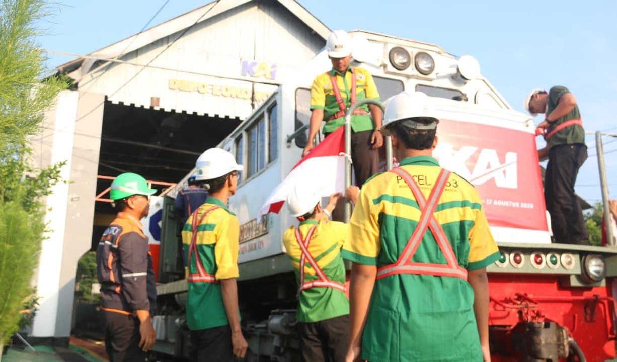 KAI Daop 7 Madiun Ajak Penumpang Rayakan Kemerdekaan di Atas Kereta