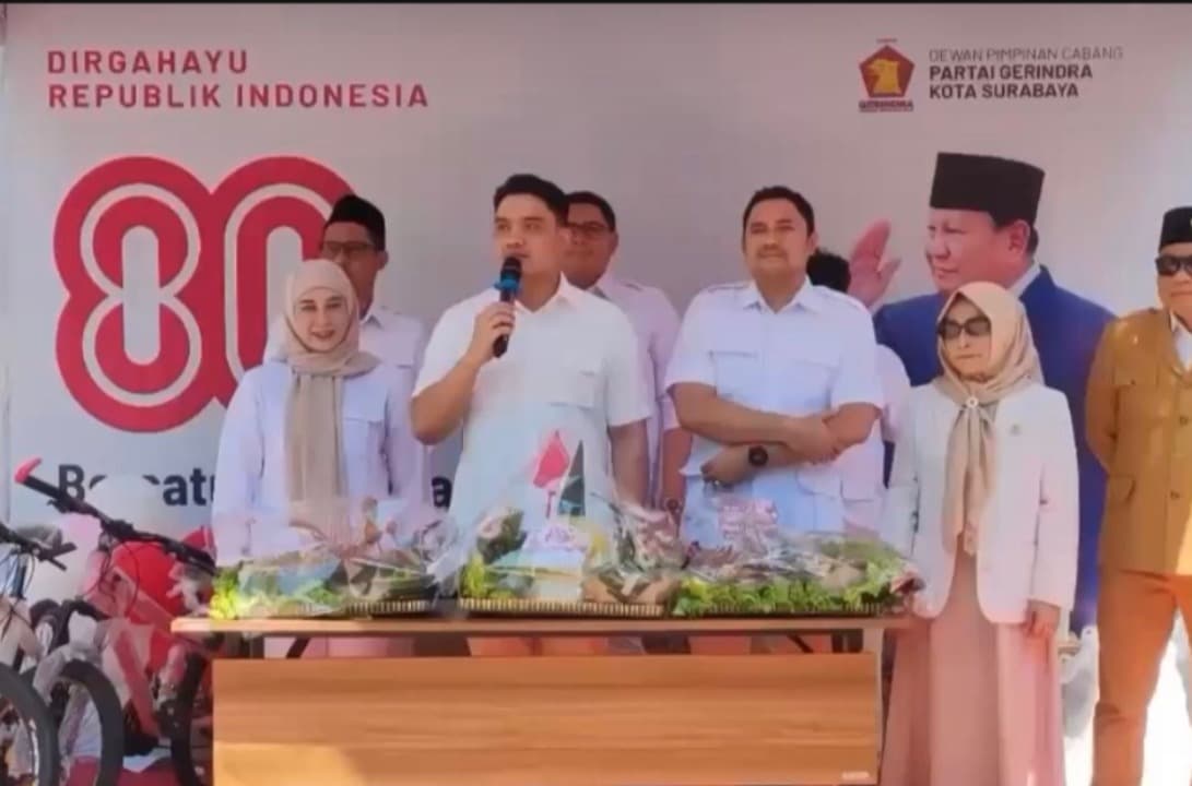 Gerindra Surabaya Gelar Upacara dan Lomba di HUT ke-80 RI