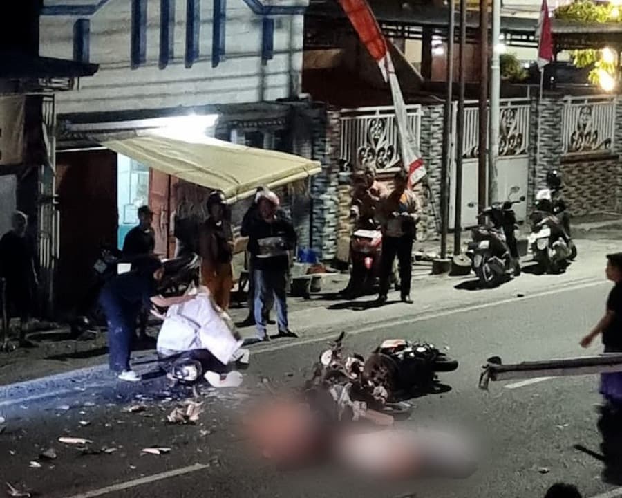 Adu Banteng Dua Motor di Lamongan, Dua Orang Tewas
