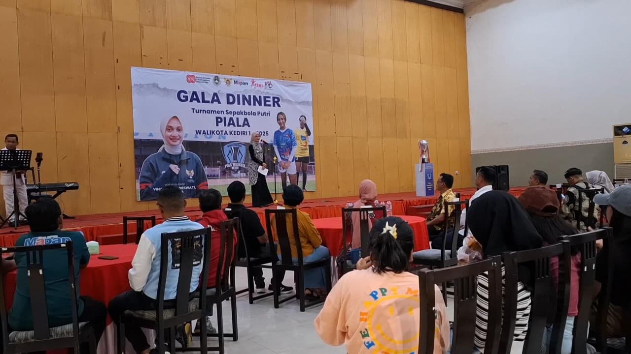 Gala Dinner Hangat Warnai Jelang Final Sepakbola Wanita Piala Walikota Kediri 2025