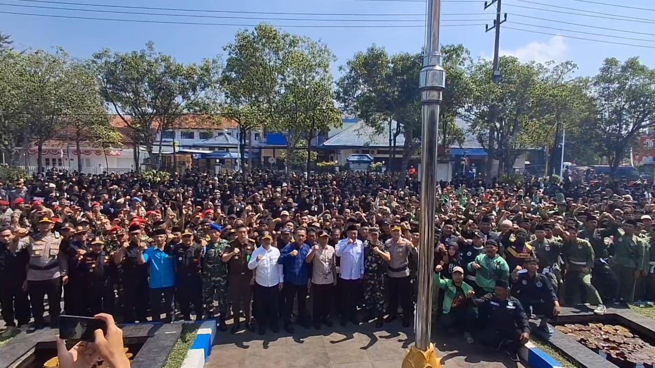 Ribuan Elemen Masyarakat Tulungagung Kompak Ikuti Apel Kebangsaan, Siap Jaga Keamanan Daerah