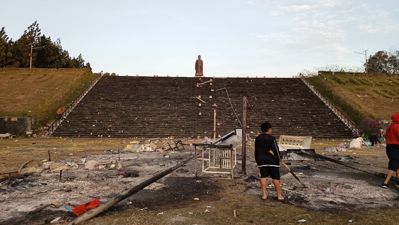 Nyaris Dibakar Saat Ricuh Soedirman Cup 2025, Pengusaha Tribun Asal Ponorogo Ngaku Rugi Jutaan Rupiah