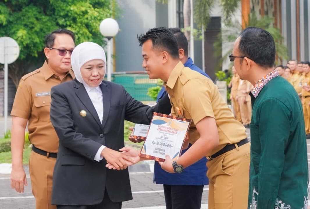3 ASN Korban Kebakaran Grahadi Terima Bantuan dari Gubernur Khofifah