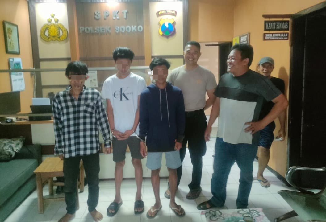 Komplotan Curanmor Asal Madura Gagal Beraksi di Sooko Mojokerto, 3 Pelaku Ditangkap